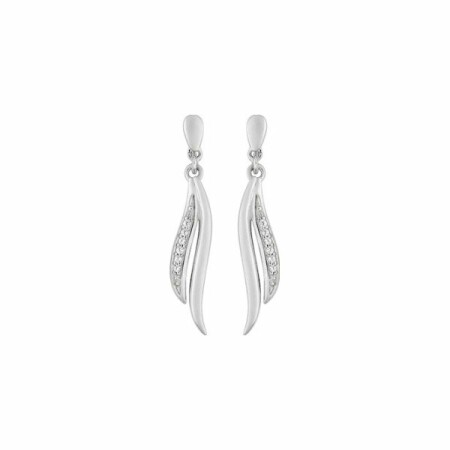 Boucles d'oreilles en argent et oxyde de zirconium