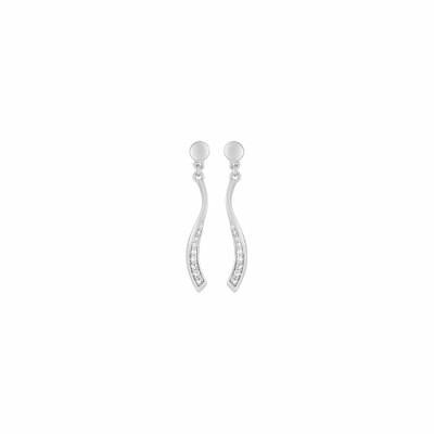 Boucles d'oreilles en argent et oxydes de zirconium