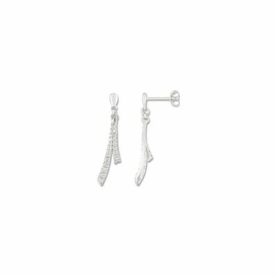 Boucles d'oreilles en argent et oxydes de zirconium