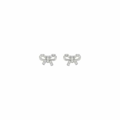 Boucles d'oreilles en argent et oxydes de zirconium