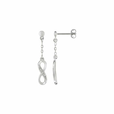 Boucles d'oreilles en argent et oxyde de zirconium