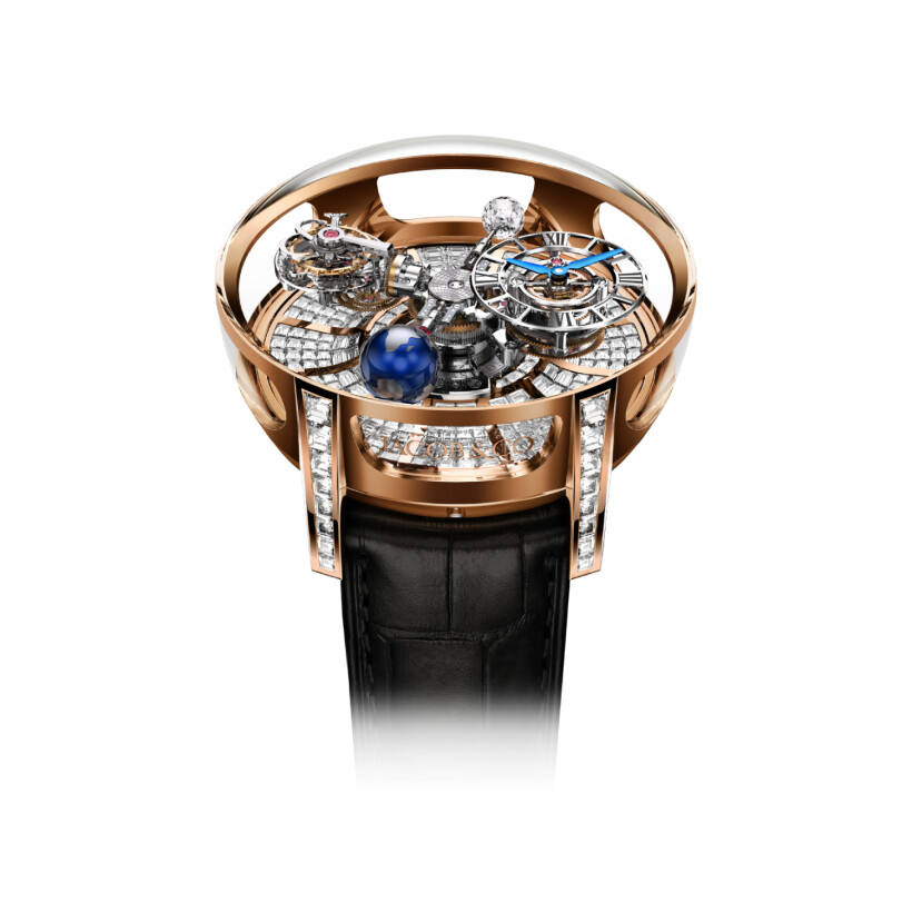 Jacob & Co Astronomia tourbillon baguette rose gold watch