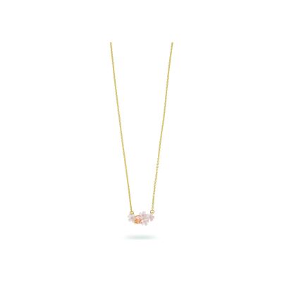 Collier Les Néréides Bal de Printemps en laiton doré à l'or fin, émail et verre