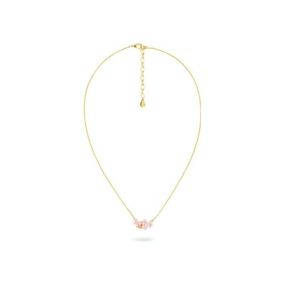 Collier Les Néréides Bal de Printemps en laiton doré à l'or fin, émail et verre