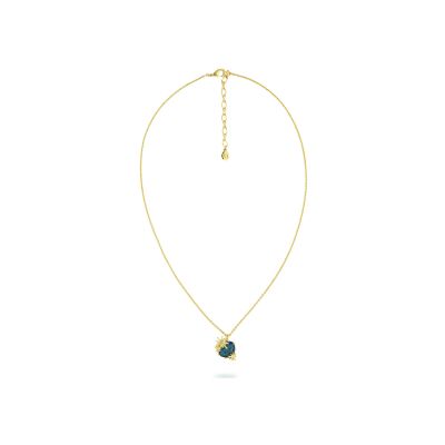 Collier Les Néréides Nuit Etoilée en laiton doré à l'or fin, émail et verre