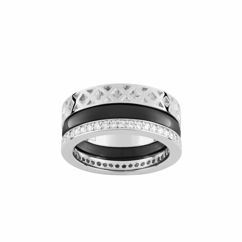 Bague Guy Laroche en argent et oxydes de zirconium