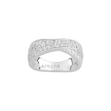 Bague Guy Laroche en argent et oxydes de zirconium