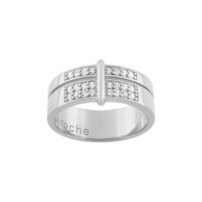 Bague Guy Laroche en argent et oxydes de zirconium