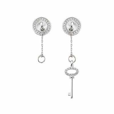 Boucles d'oreilles Jourdan Bijoux Lucky en argent et oxydes de zirconium