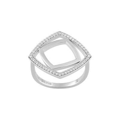 Bague Guy Laroche en argent et oxydes de zirconium