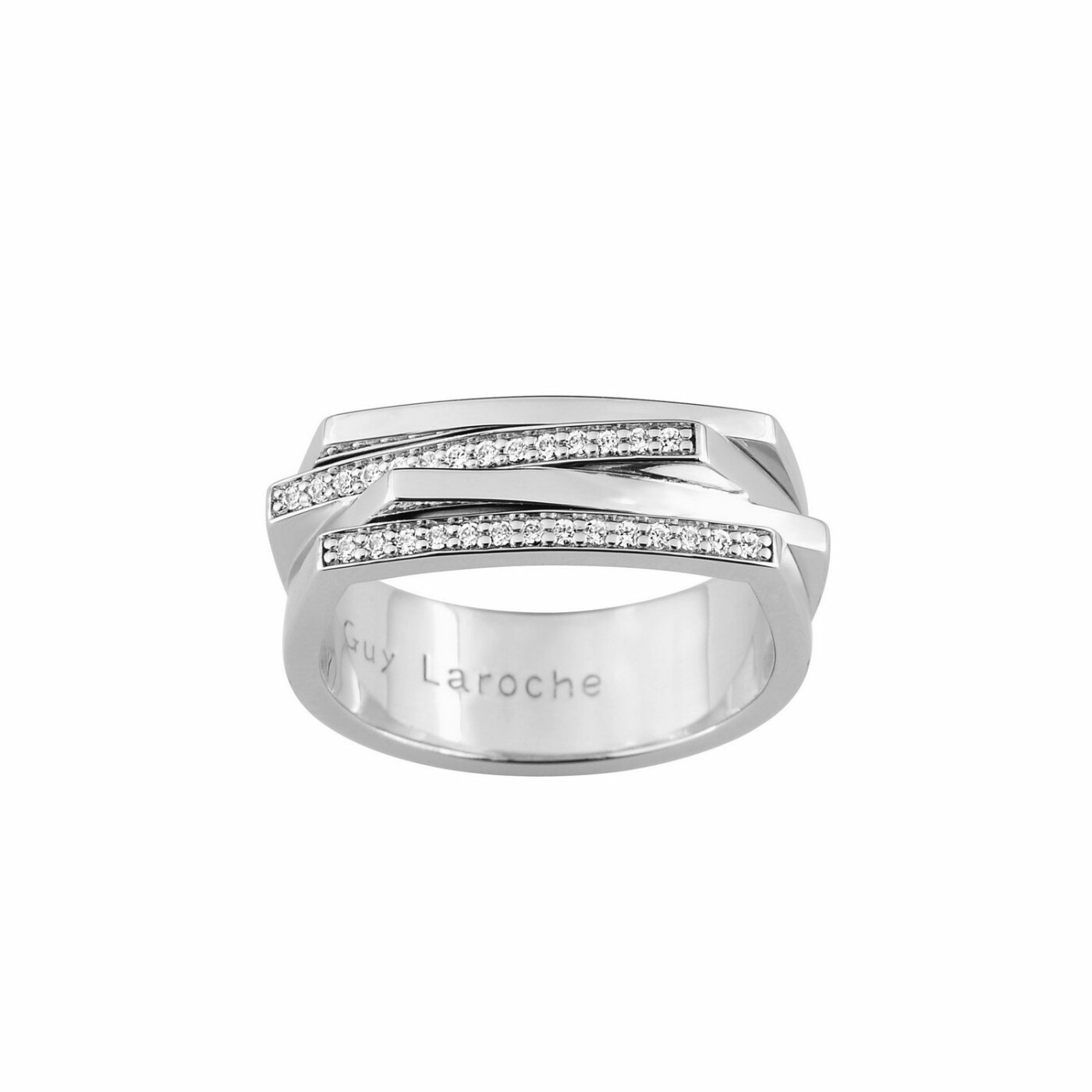 Bague Guy Laroche en argent et oxydes de zirconium