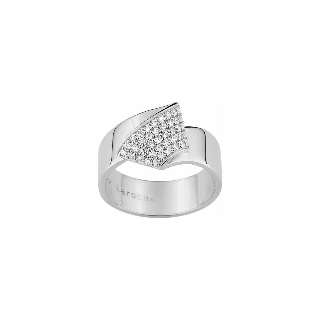 Bague Guy Laroche en argent et oxydes de zirconium