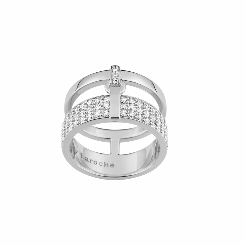 Bague Guy Laroche en argent et oxydes de zirconium