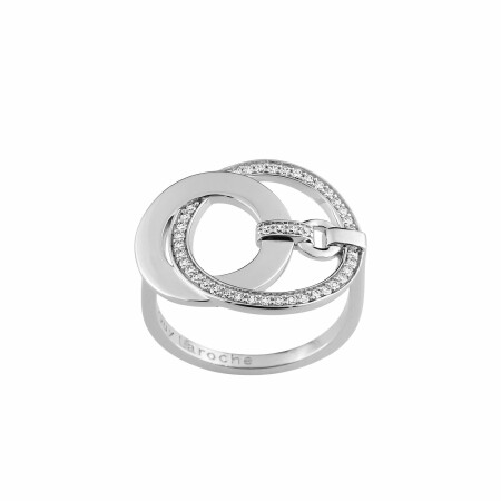 Bague Guy Laroche en argent et oxydes de zirconium