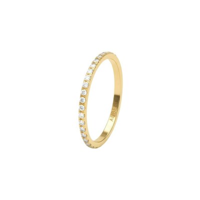 Grace half-eternity ring in yellow gold with 11 round brilliant diamonds of 0.30ct