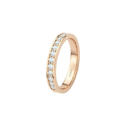 Grace half-eternity ring in rose gold with 15 round brilliant diamonds of 0.43ct