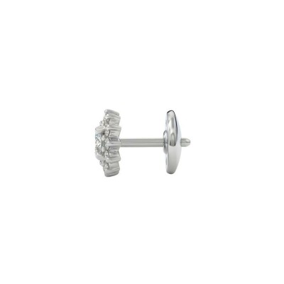 Boucles d'oreilles Colette en or blanc, diamant 0.20ct et 24 diamants ronds brillants de 0.23ct
