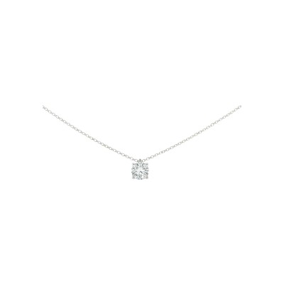 Pendentif 3 griffes Jackie en or blanc et diamant 0.50ct