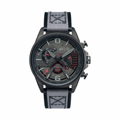 Montre AVI-8 Hawker Harrier II  Dual Retrograde Chronograph Stealth Black AV-4056-05