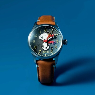 Montre AVI-8 Flyboy Engineer Automatique Peanuts Snoopy As de l'Aviation Édition Limitée AV-4133-03