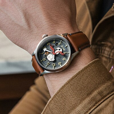 Montre AVI-8 Flyboy Engineer Automatique Peanuts Snoopy As de l'Aviation Édition Limitée AV-4133-03