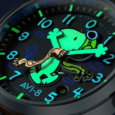 Montre AVI-8 Flyboy Engineer Automatique Peanuts Snoopy As de l'Aviation Édition Limitée AV-4133-03