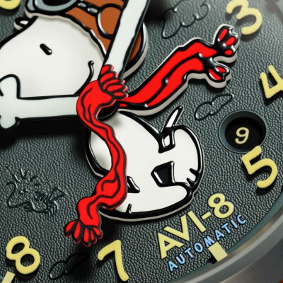 Montre AVI-8 Flyboy Engineer Automatique Peanuts Snoopy As de l'Aviation Édition Limitée AV-4133-03