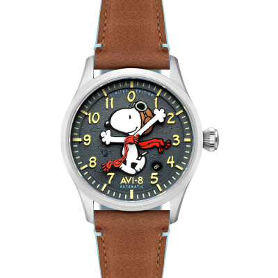 Montre AVI-8 Flyboy Engineer Automatique Peanuts Snoopy As de l'Aviation Édition Limitée AV-4133-03
