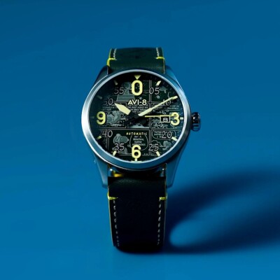 Montre AVI-8 Spitfire Smith Automatique Peanuts Snoopy As de l'Aviation Édition Limitée AV-4134-02