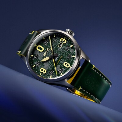 Montre AVI-8 Spitfire Smith Automatique Peanuts Snoopy As de l'Aviation Édition Limitée AV-4134-02
