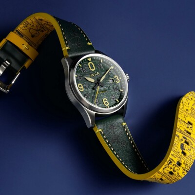 Montre AVI-8 Spitfire Smith Automatique Peanuts Snoopy As de l'Aviation Édition Limitée AV-4134-02