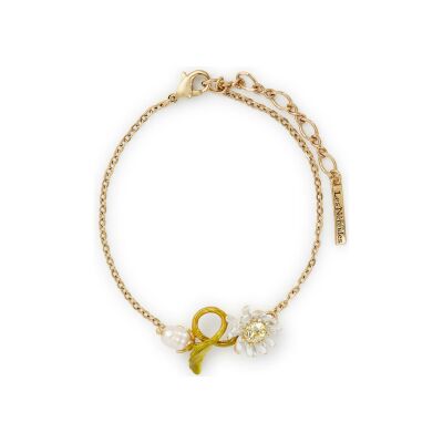 Bracelet Les Néréides Fleur de Roche en laiton doré à l'or fin