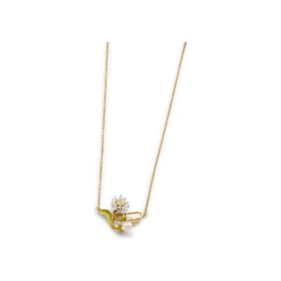 Collier Les Néréides Fleur de Roche en laiton doré à l'or fin