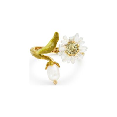 Bague Les Néréides Fleur de Roche en laiton doré à l'or fin