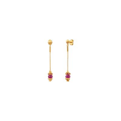 Boucles d'oreilles SATELLITE Avola en plaqué or, oxyde de zirconium et quartz
