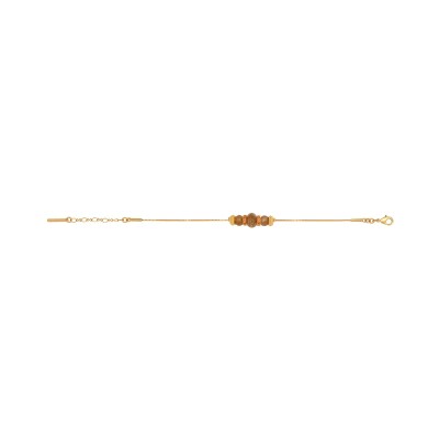 Bracelet SATELLITE Avola en plaqué or, oxyde de zirconium et quartz