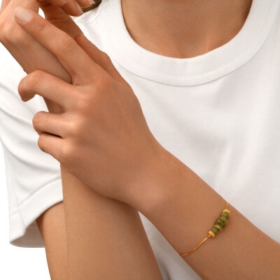 Bracelet SATELLITE Avola en plaqué or, oxyde de zirconium et quartz