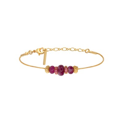 Bracelet SATELLITE Avola en plaqué or, oxyde de zirconium et quartz
