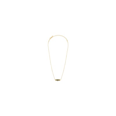 Collier SATELLITE Avola en plaqué or, oxyde de zirconium et quartz