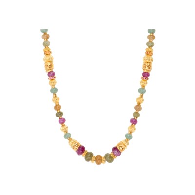 Collier SATELLITE Avola en plaqué or, oxyde de zirconium et quartz