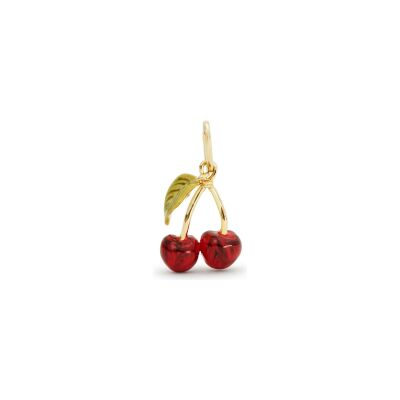 Pendentif Les Néréides Cerise en laiton doré à l'or fin