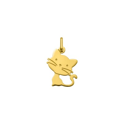 Pendentif chat en or jaune