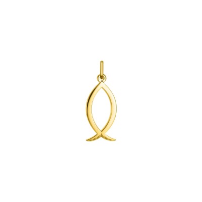 Pendentif symbole chrétien poisson en or jaune