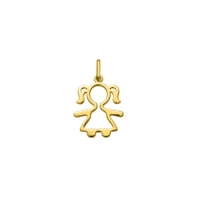 Pendentif fille en or jaune