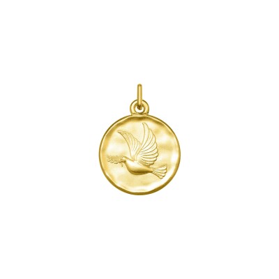 Médaille colombe en or jaune