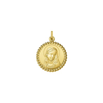 Médaille Vierge en or jaune