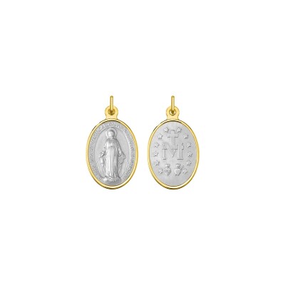Médaille Vierge miraculeuse texte en espagnol en or jaune