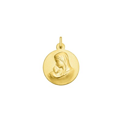Médaille Vierge à l'enfant en or jaune