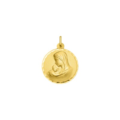 Médaille Vierge à l'enfant en or jaune
