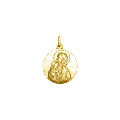 Médaille Vierge à l'enfant en or jaune